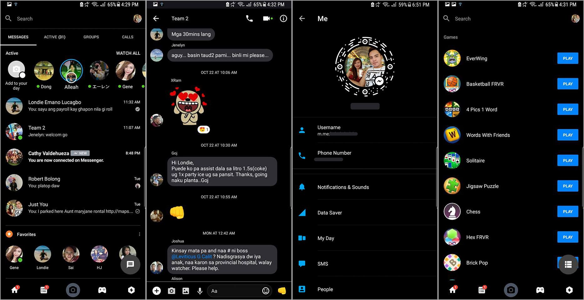 Мессенджер моде. Мессенджер Android. Скрин темной темы вотсапа. Темная тема в fb Lite. Dark Messenger.